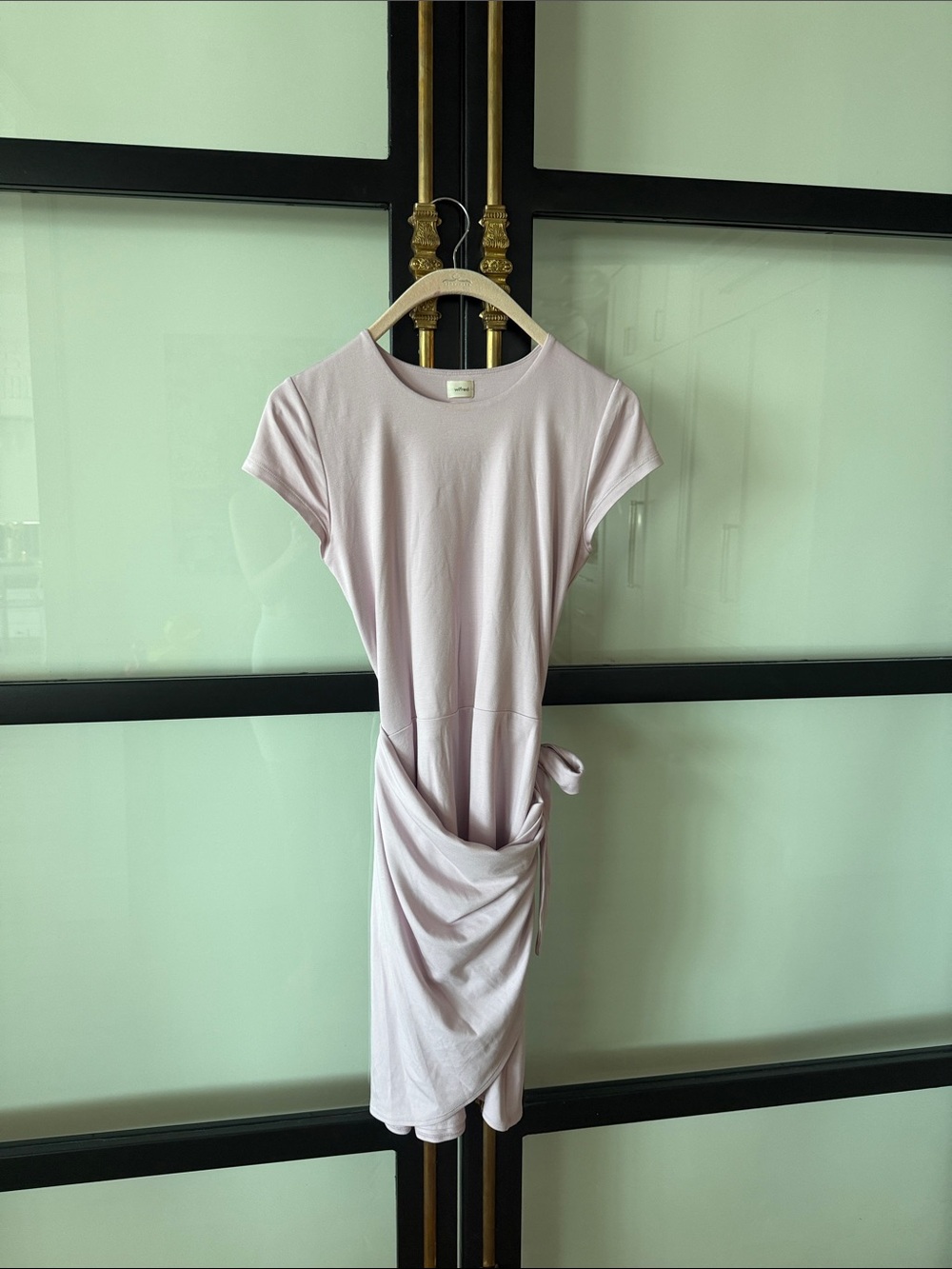 Aritzia Wilfred Lune dress Soft Lilac Tie-Waist Midi Dress - Women's